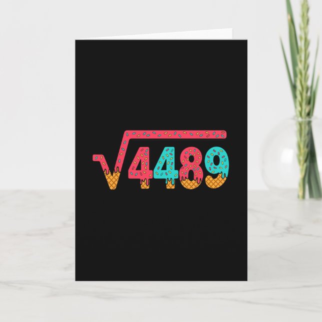 67 Glassigt Iskrem Meme Kvadratrot 4489 Slang Mate Kort (Framsida)