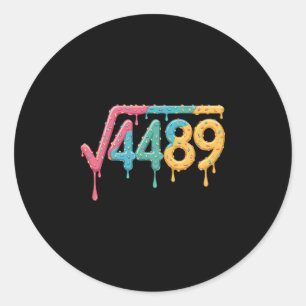 67 Glassigt Iskrem Meme Kvadratrot 4489 Slang Mate Runt Klistermärke