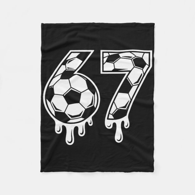 67 Glassis Drip Fotboll Gen Alpha Six Seven Meme  Fleecefilt (Framsidan)