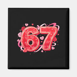 67 Glassis Drip Meme Rolig Six Seven Alla Hjärtans Magnet