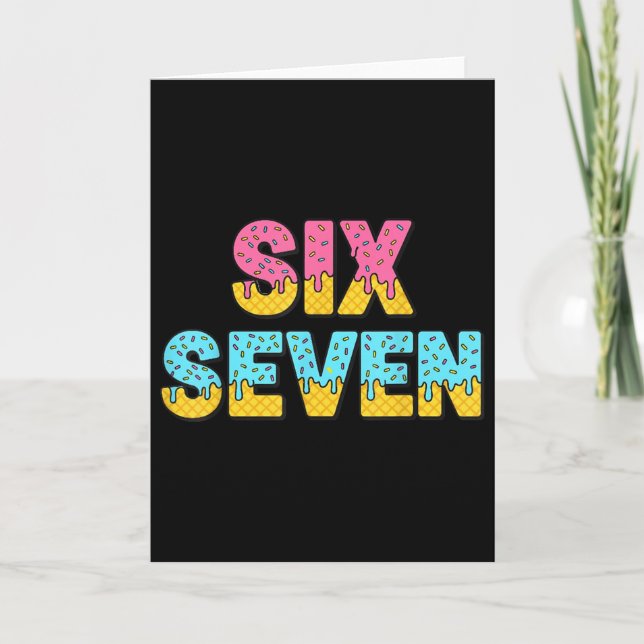 67 Glassis Drip Meme Rolig Six Seven Gen Alpha S Kort (Framsida)