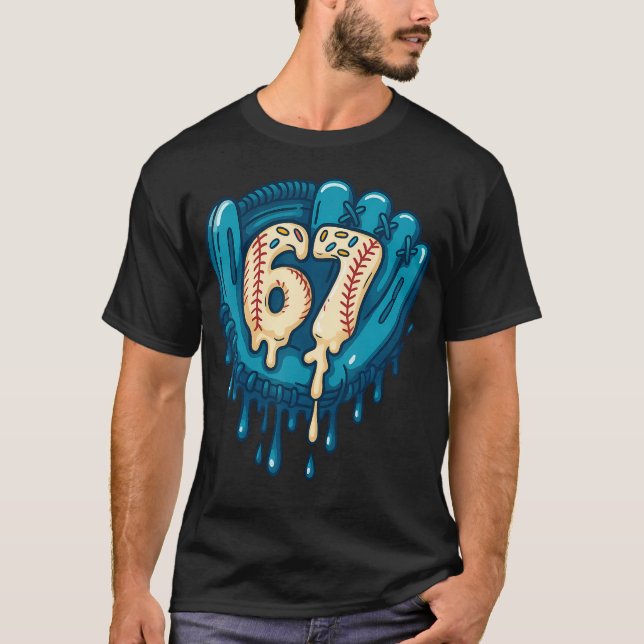 67 Glassis Drip Rolig Six Seven Baseball T Shirt (Framsida)