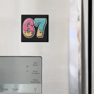67 Glassis Dropp Meme Rolig Six Seven Gen Alpha Magnet