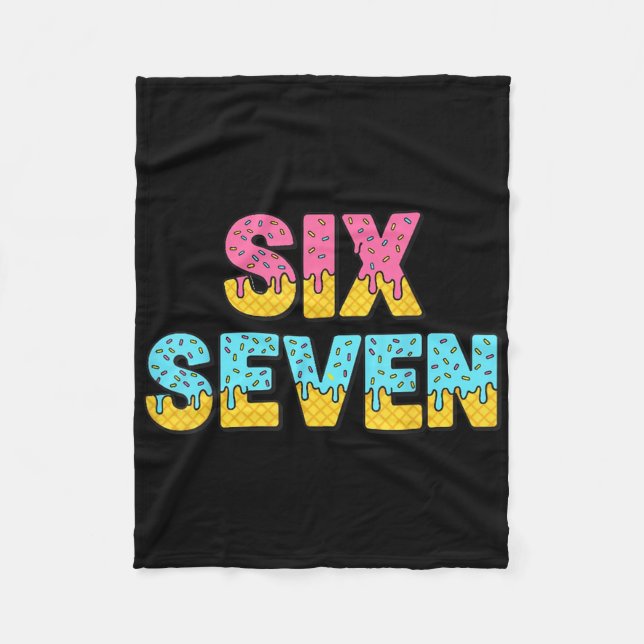 67 Glassis Dropp Meme Rolig Six Seven Gen Alpha S Fleecefilt (Framsidan)