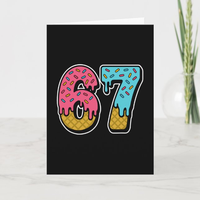 67 Glassis Meme Rolig Six Seven Gen Alpha S Kort (Framsida)