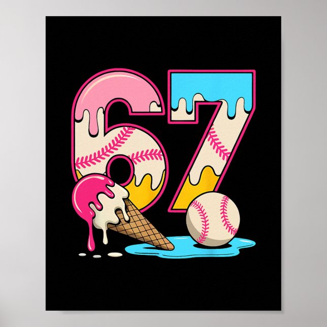 67 Glassis Meme Rolig Six Seven Gen Alpha S Poster (Framsidan)