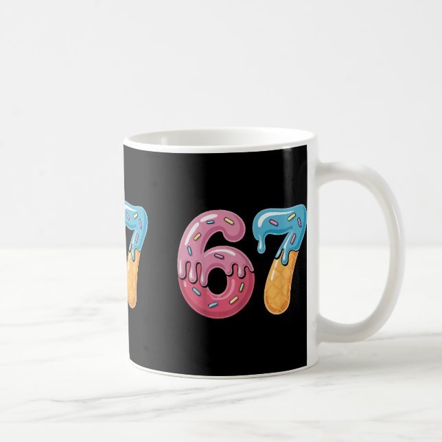 67 Glassisglass Meme Rolig Six Seven Gen Alpha S Kaffemugg (Höger)