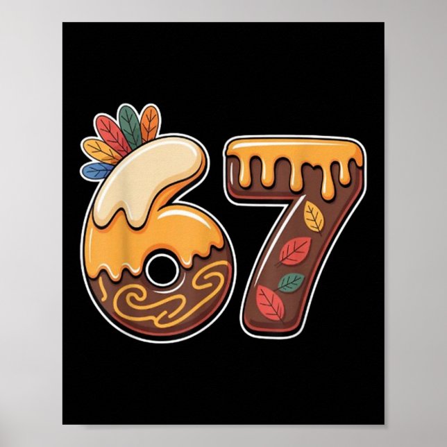 67 Glasskaka Rolig Thanksgiving Gen Alpha Mem Poster (Framsidan)