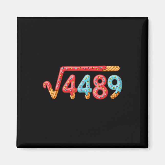 67 Glassklick Meme Kvadratrot 4489  Magnet (Framsidan)
