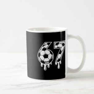 67 Glasskula Fotboll Gen Alpha Six Seven Meme Kaffemugg