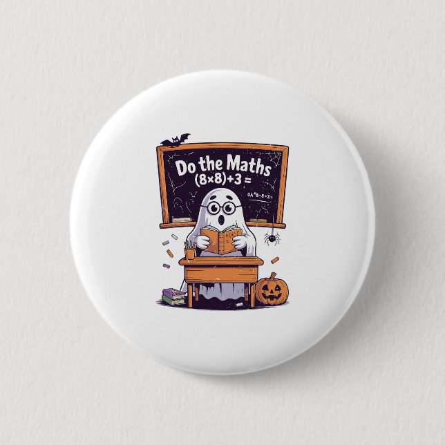 67 Gör Matten Spök Lärare Halloween Kostym Matta Knapp (Framsida)