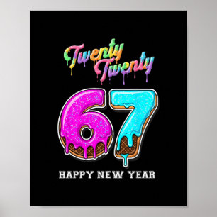 67 Gott nytt år Sex Sju Roligt 2026 Hjärna Poster
