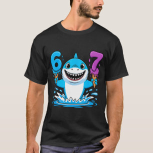 67 Haj Sex Sju Glass Drip Rolig Gen Alpha T Shirt