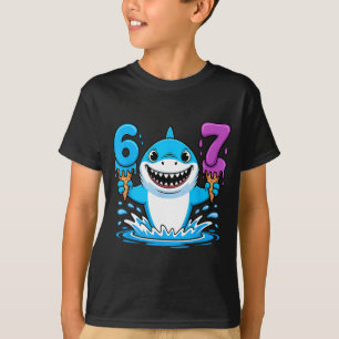 67 Haj Six Seven Glass Isglass Roligt Gen Alpha T Shirt