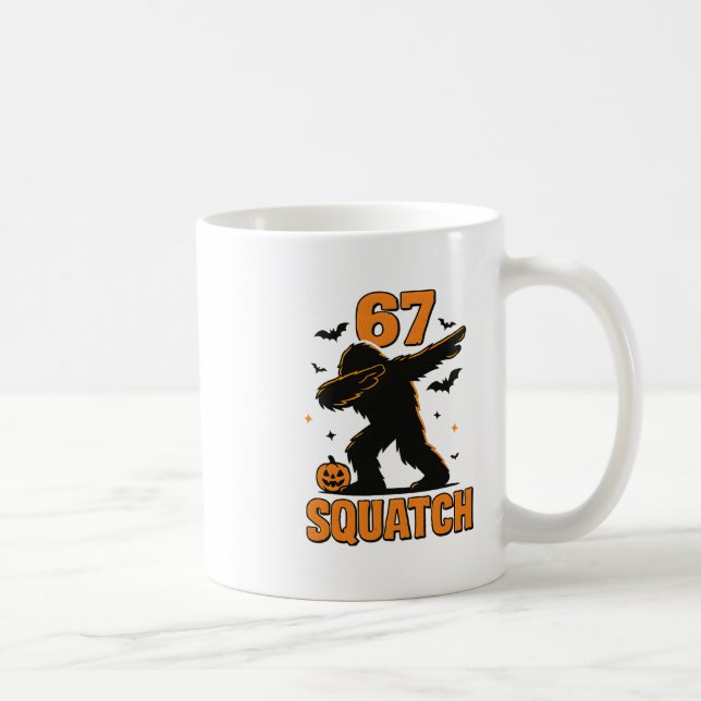 67 Halloween Bigfoot Six Seven Sasquatch Brainrot  Kaffemugg (Höger)