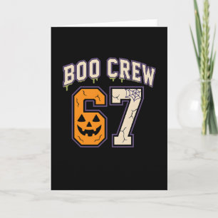67 Halloween Boo Crew Sporttröja Brainrot Meme  Kort