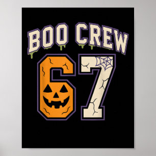 67 Halloween Boo Crew Srts Tröja Brainrot Meme Si Poster