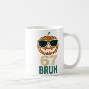 67 Halloween Bruh Pumpkin 6-7 Meme Gen Alpha Slang Kaffemugg