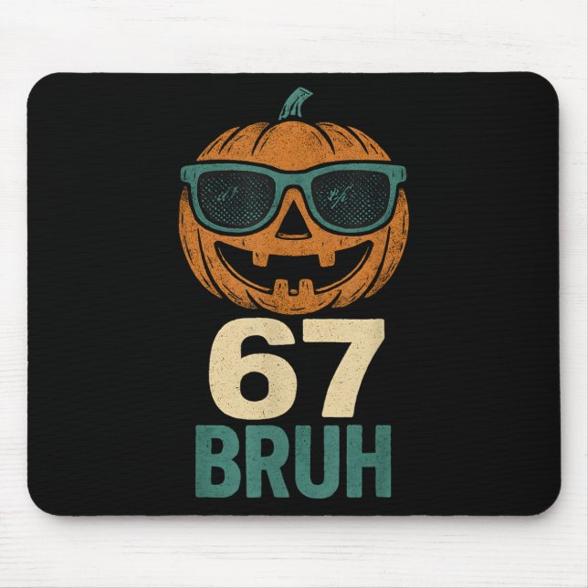 67 Halloween Bruh Pumpkin 6-7 Meme Gen Alpha Slang Musmatta (Framsidan)