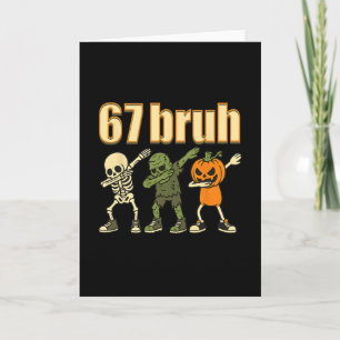 67 Halloween Bruh Roligt Brainrot Meme Sex Sju Bo Kort