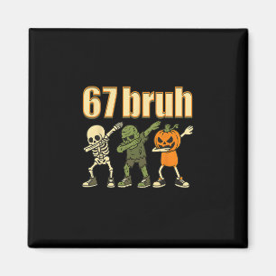 67 Halloween Bruh Roligt Brainrot Meme Sex Sju Bo Magnet