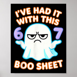 67 Halloween-kostym Boo-ark 6 7 Meme Sex Sju Poster