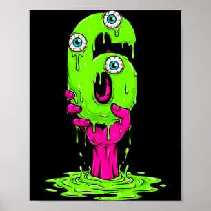 67 Halloween-kostym Roligt Nummer 6 Sex Människo-m Poster