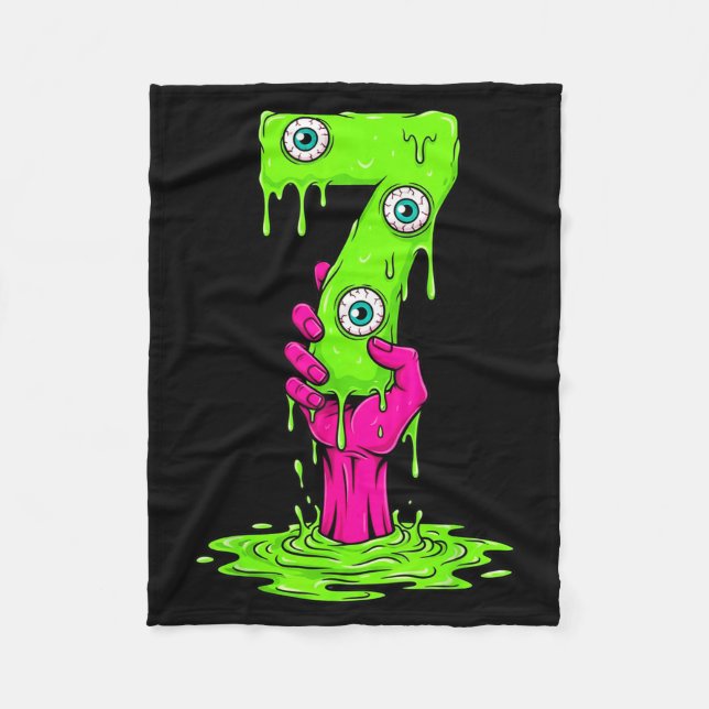 67 Halloween-kostym Roligt Nummer 7 Sju Meme För Fleecefilt (Framsidan)