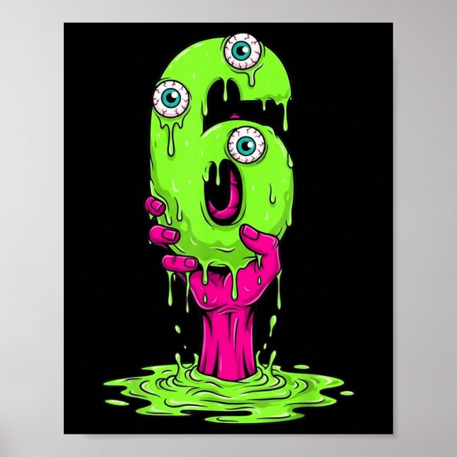 67 Halloween-kostym Rolligt nummer 6 Sex Människo- Poster (Framsidan)
