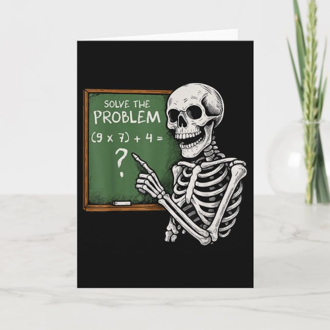 67 Halloween Math Funny Six Seven Meme Brainrot Sk Kort (Framsida)