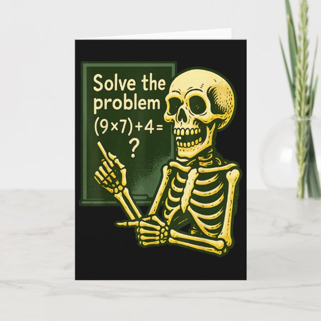 67 Halloween Math Funny Six Seven Meme Brainrot Sk Kort (Framsida)