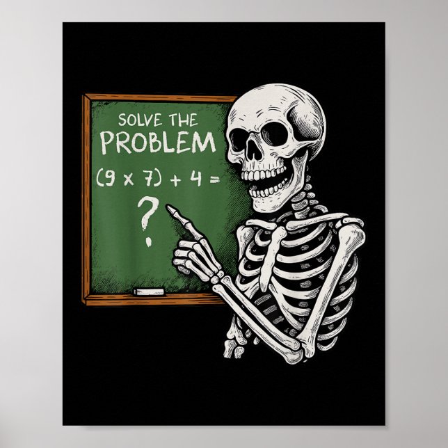 67 Halloween Math Funny Six Seven Meme Brainrot Sk Poster (Framsidan)