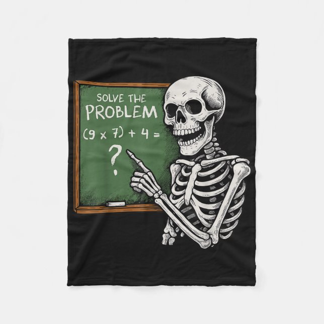 67 Halloween Math Rolig Six Seven Meme Brainrot Sk Fleecefilt (Framsidan)