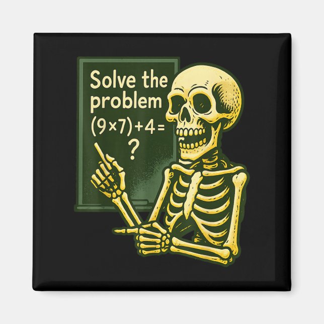 67 Halloween Math Rolig Six Seven Meme Brainrot Sk Magnet (Framsidan)