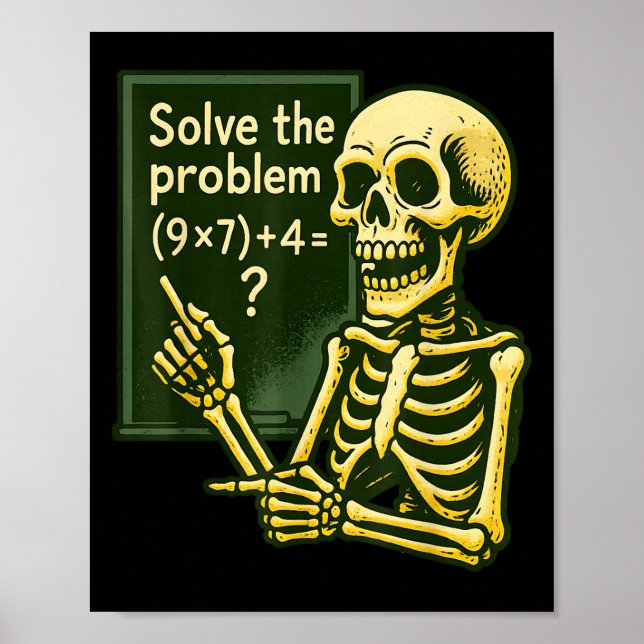 67 Halloween Math Rolig Six Seven Meme Brainrot Sk Poster (Framsidan)