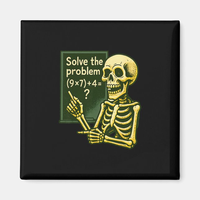 67 Halloween Math Roligt Sex Sju Meme Brainrot Sk Magnet (Framsidan)
