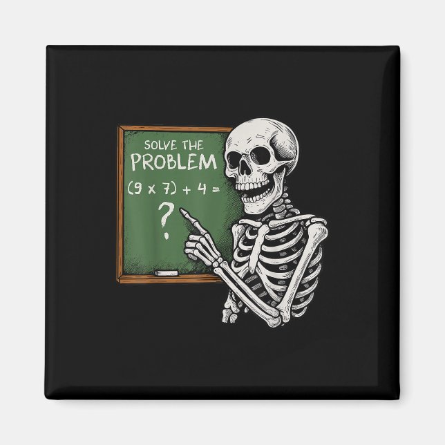 67 Halloween Math Roligt Sex Sju Meme Brainrot Ske Magnet (Framsidan)