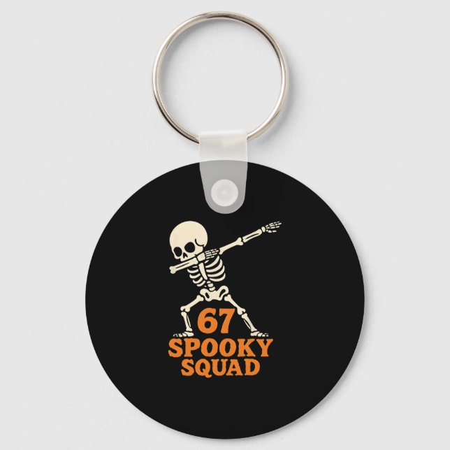 67 Halloween Meme 6 7 Numbers Six Seven Funny Kids Nyckelring (Framsida)