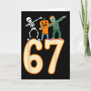 67 Halloween Meme 6 7 Nummer Sex Sju Skelett  Kort