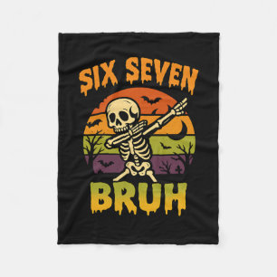 67 Halloween Meme 6 7 Skelett Sex Sju Nummer F Fleecefilt