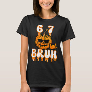 67 Halloween Meme Brainrot Dräkt Barn 6-7 Sex Sju T Shirt