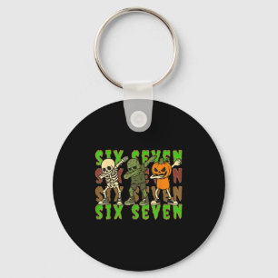 67 Halloween Meme Sex Sju Dabbing Skelett Zombi Nyckelring