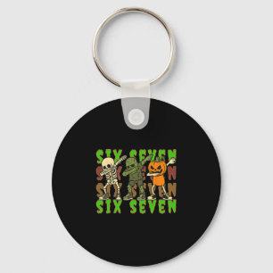 67 Halloween meme sex sju dabbing skelett zombie Nyckelring