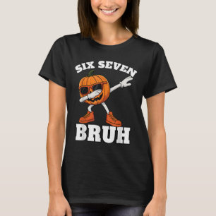 67 Halloween Rolig Sex Sju Bruh Meme Brainrot Pu T Shirt