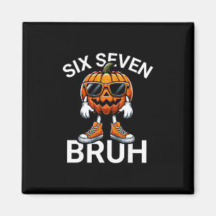 67 Halloween Rolig Sex Sju Meme Brainrot Pumpa Magnet