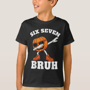 67 Halloween Rolig Six Seven Bruh Meme Brainrot Pu T Shirt