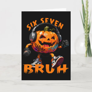 67 Halloween Roligt Sex Sju Meme Brainrot Pumpa Kort