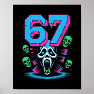 67 Halloween Scp Skräck Ansikte Skräck Kostym Tröj Poster