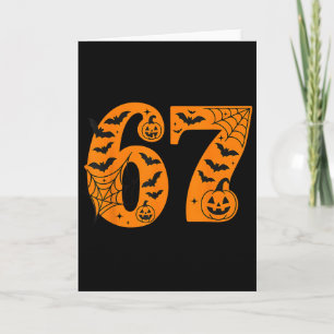 67 Halloween Sex Sju Brainrot Meme Pojkar Barn Kul Kort