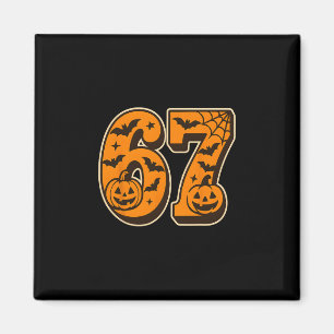 67 Halloween Six Seven Brainrot Meme Pojkar Barn K Magnet